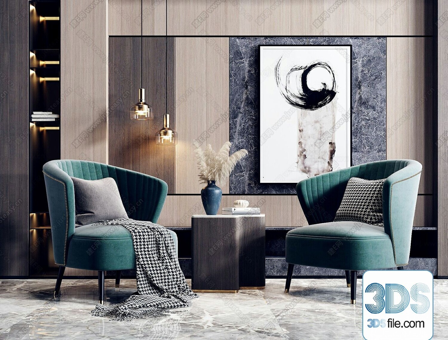 67 Armchair Sets 3d Models Vol10 - Vray