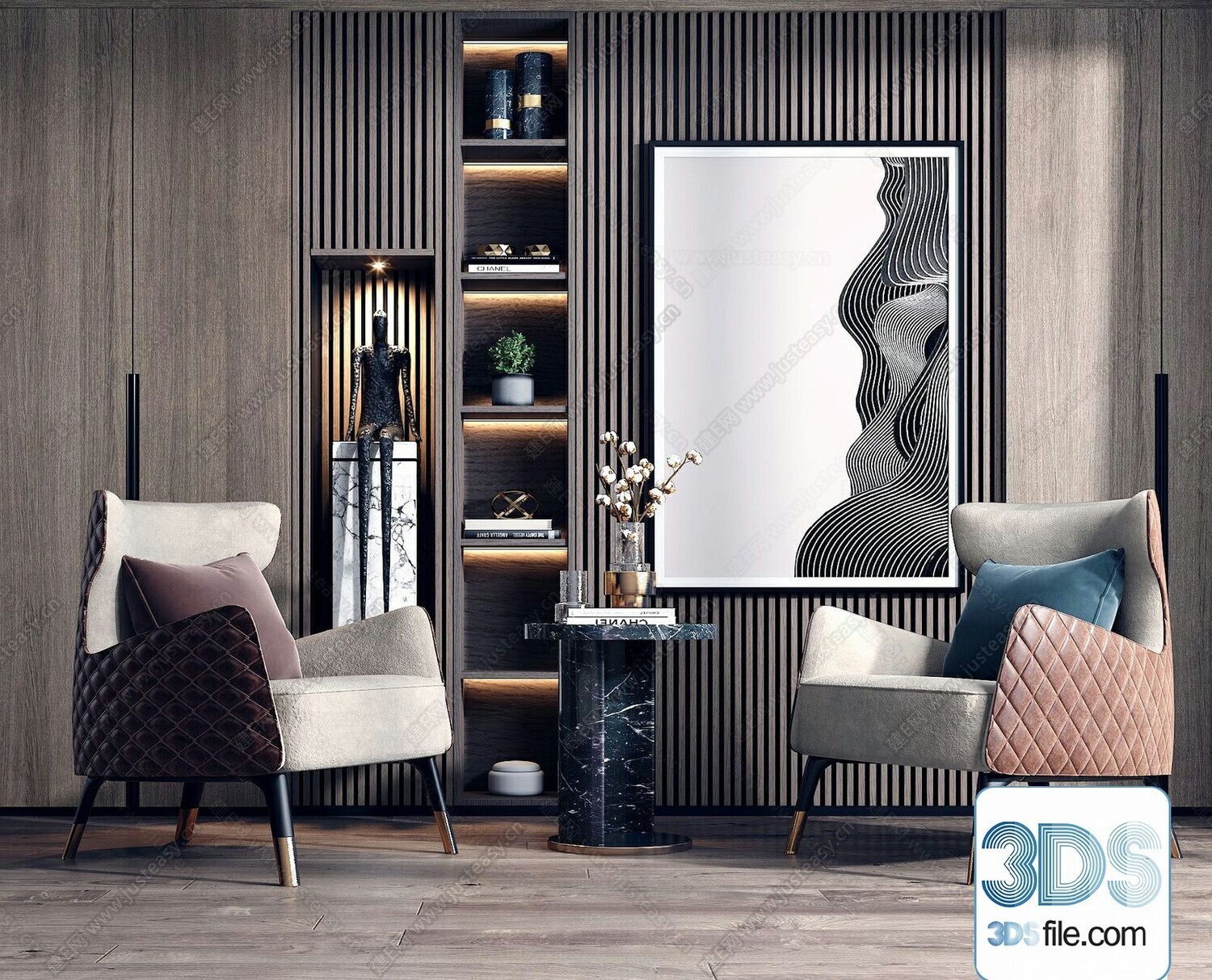 67 Armchair Sets 3d Models Vol10 - Vray