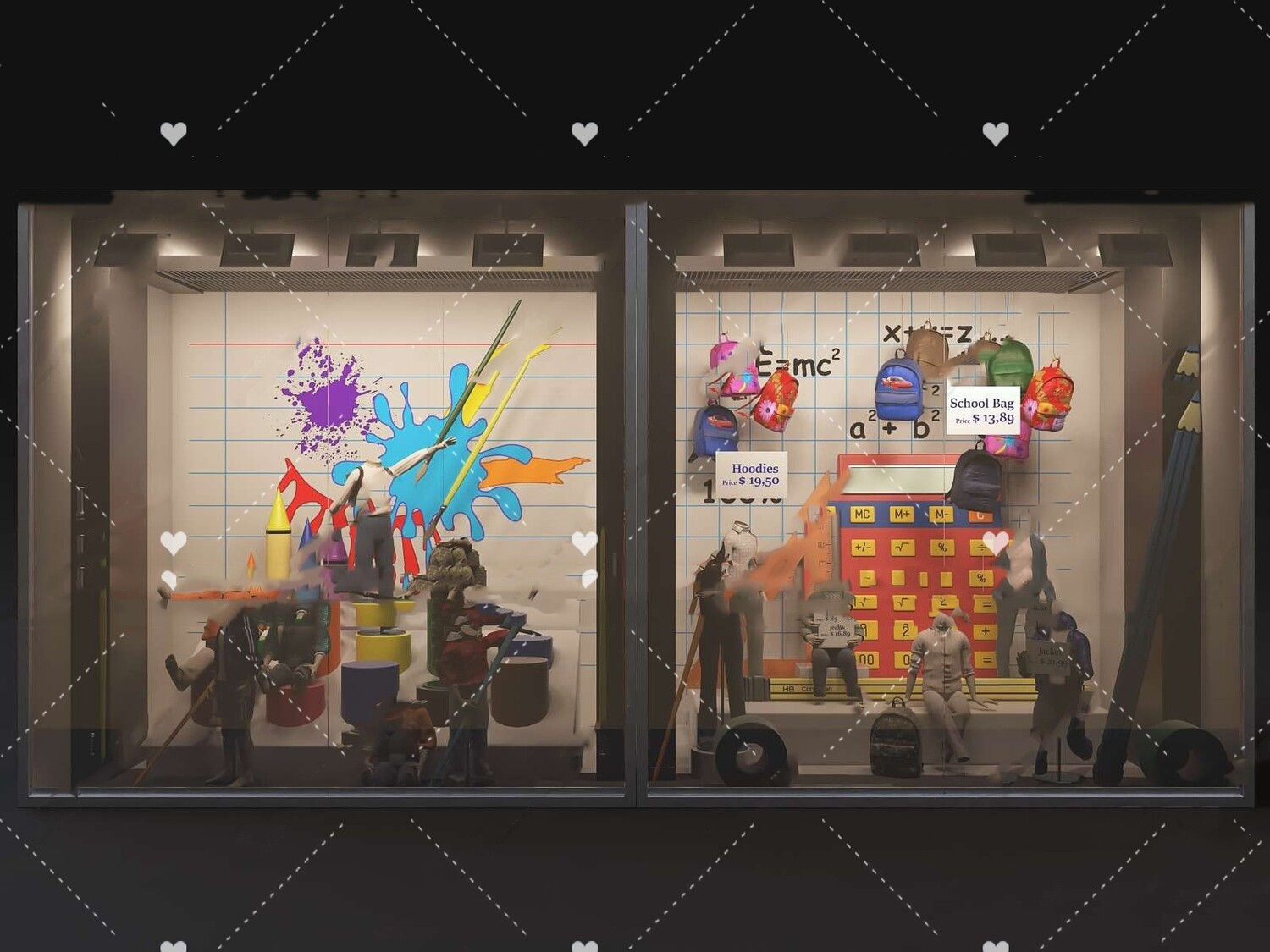 58 Shop Window Design 3d Models Vol.01