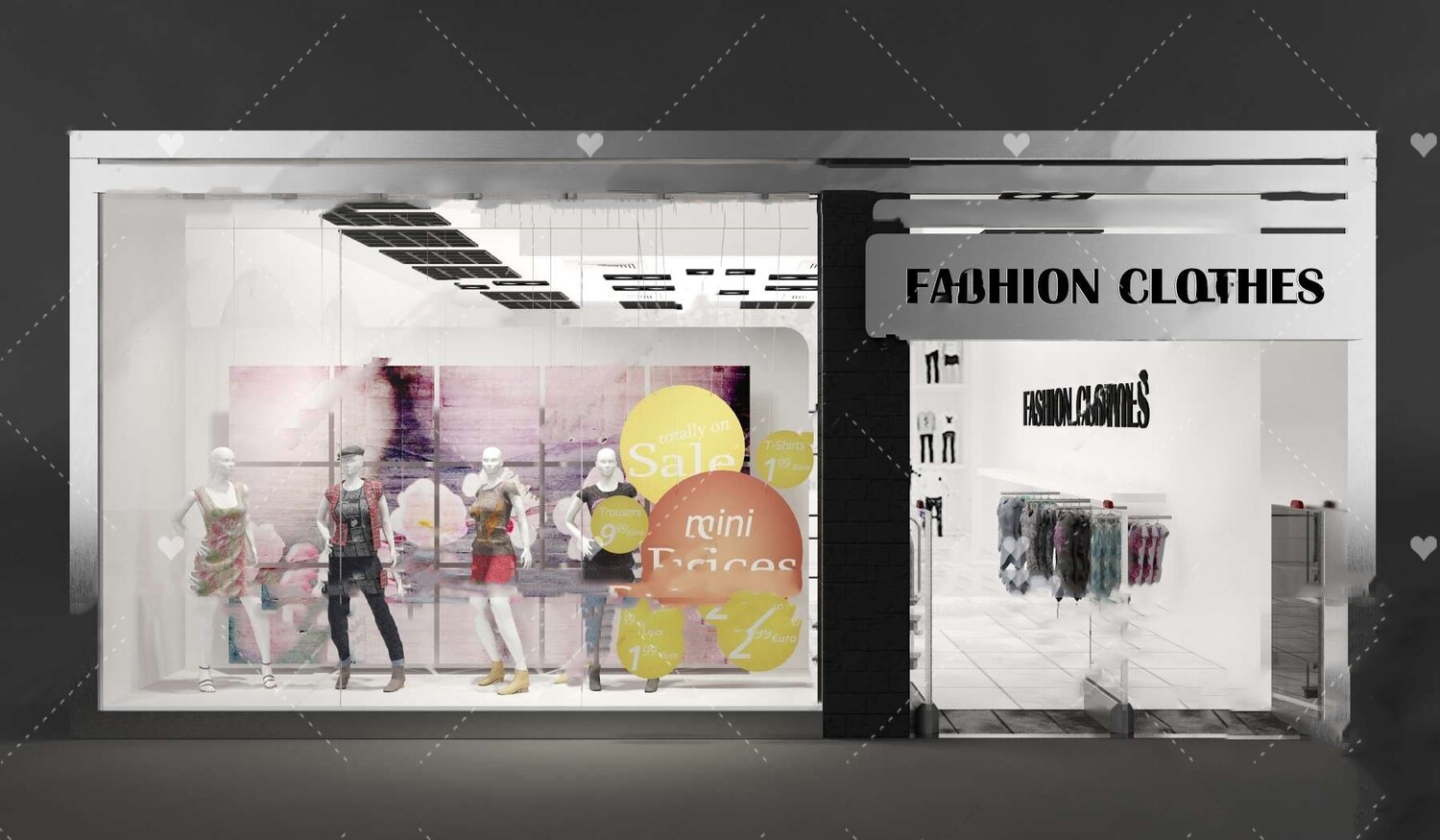 58 Shop Window Design 3d Models Vol.01
