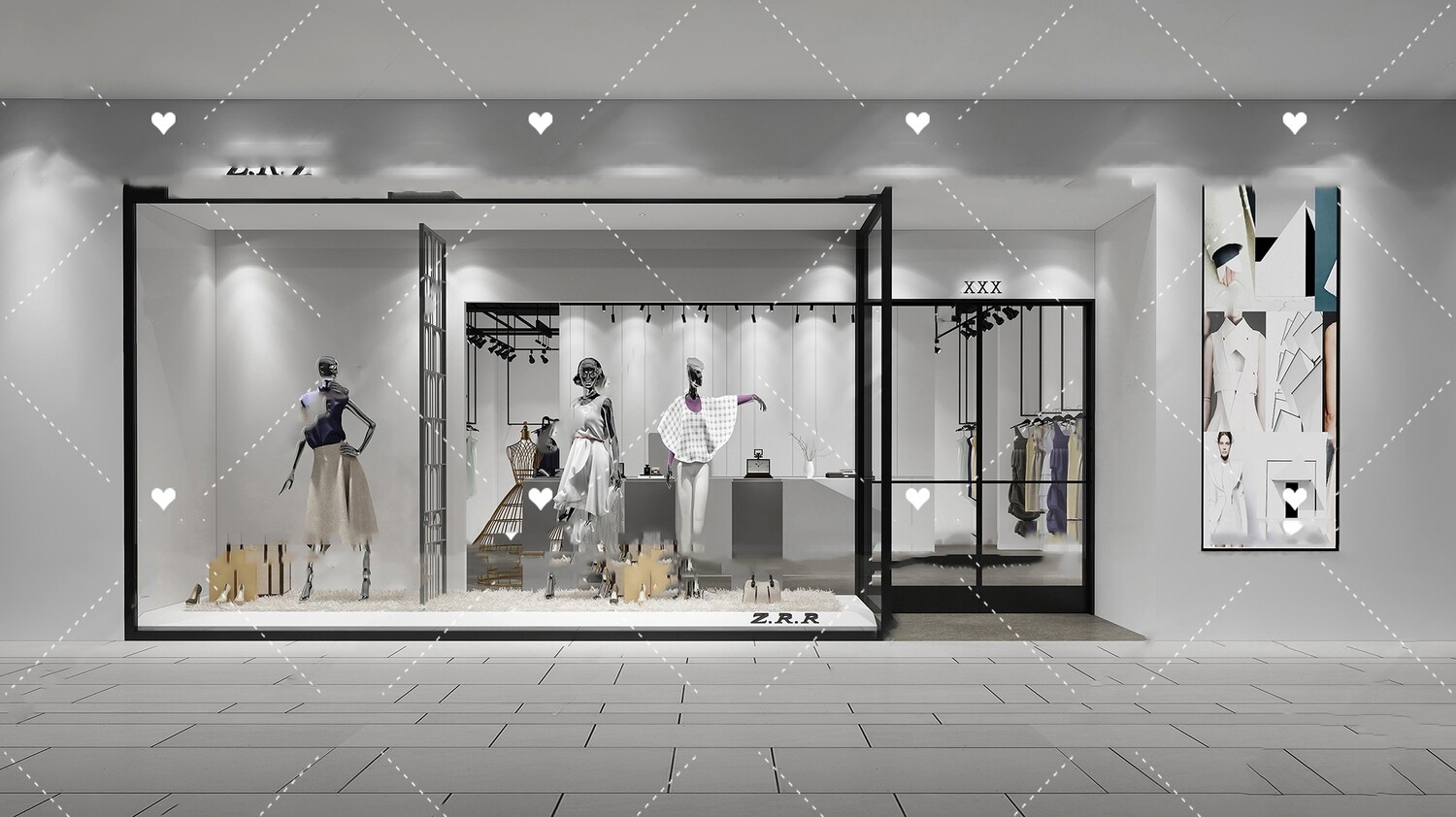 58 Shop Window Design 3d Models Vol.01