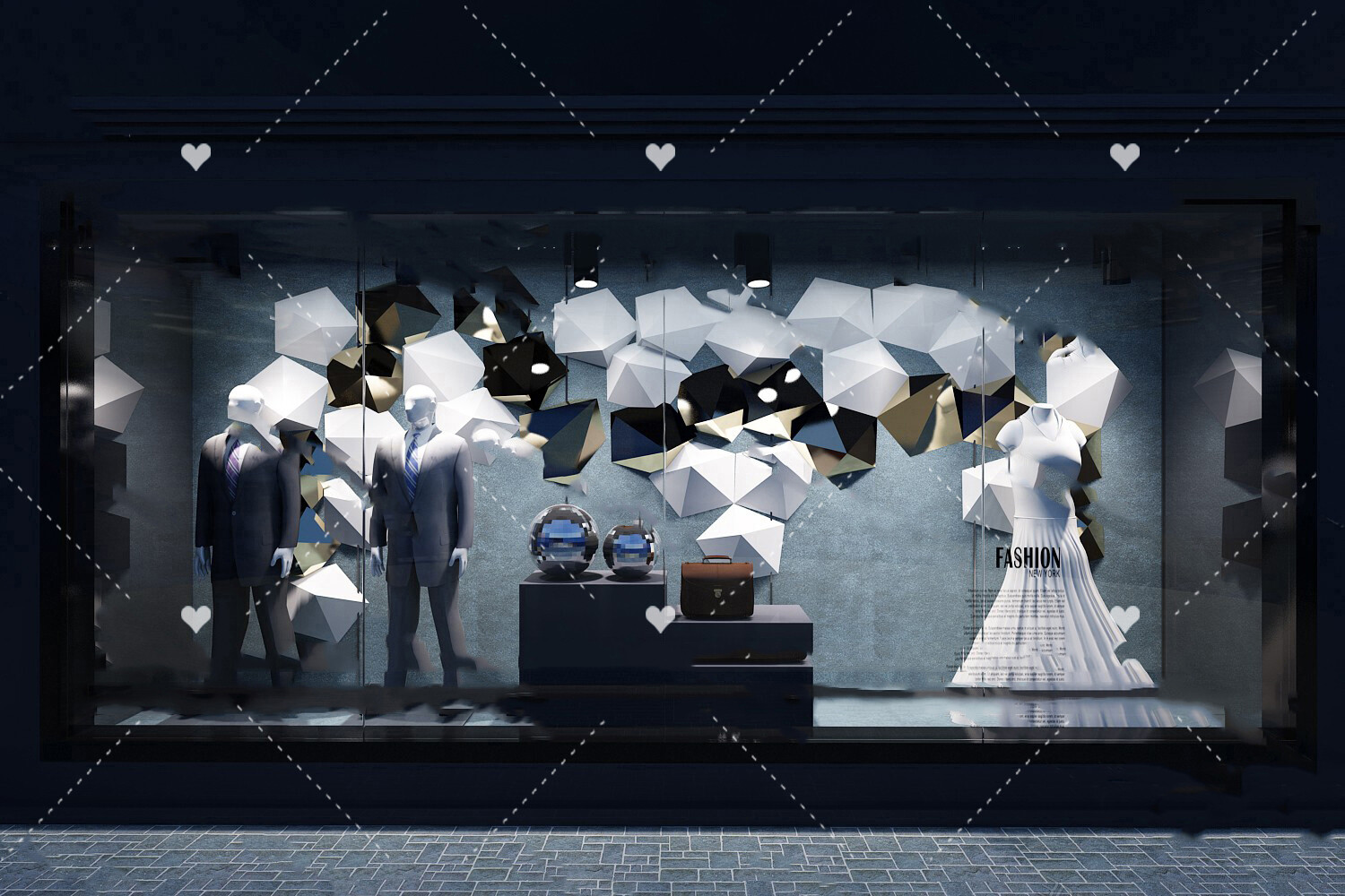 58 Shop Window Design 3d Models Vol.01