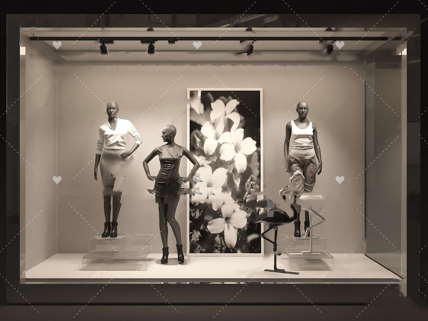 58 Shop Window Design 3d Models Vol.01