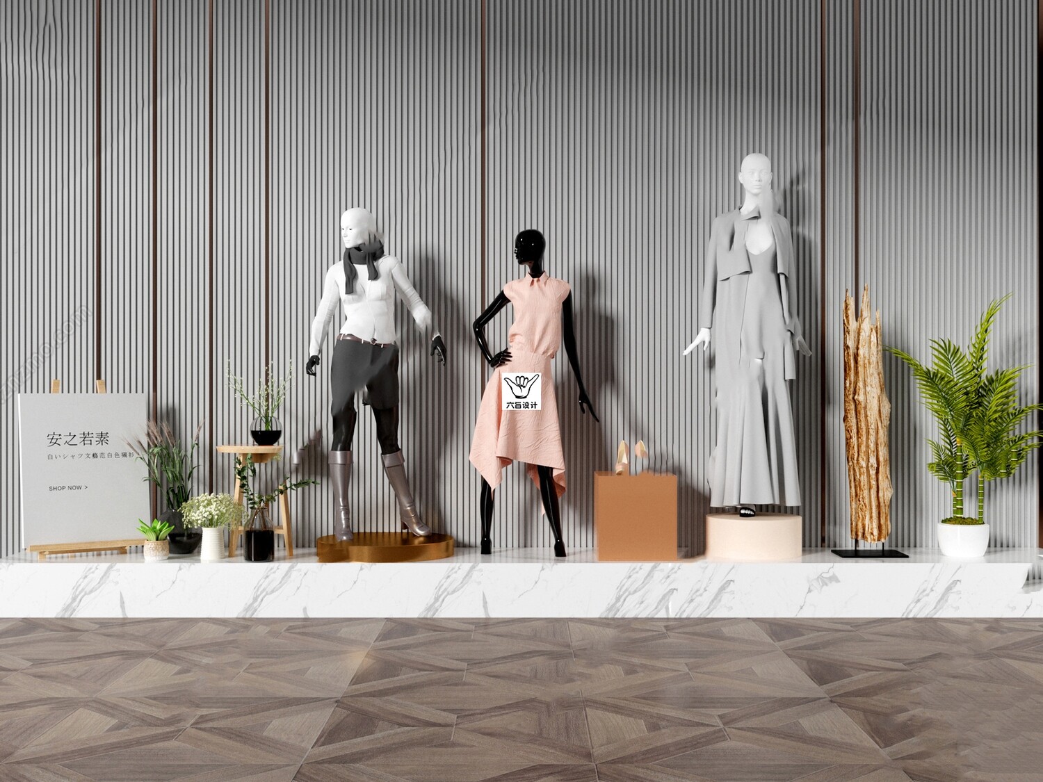 58 Shop Window Design 3d Models Vol.01