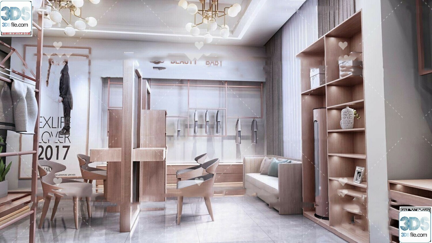 62 Fashion Shop Design 3D Models vol.06 - Vray