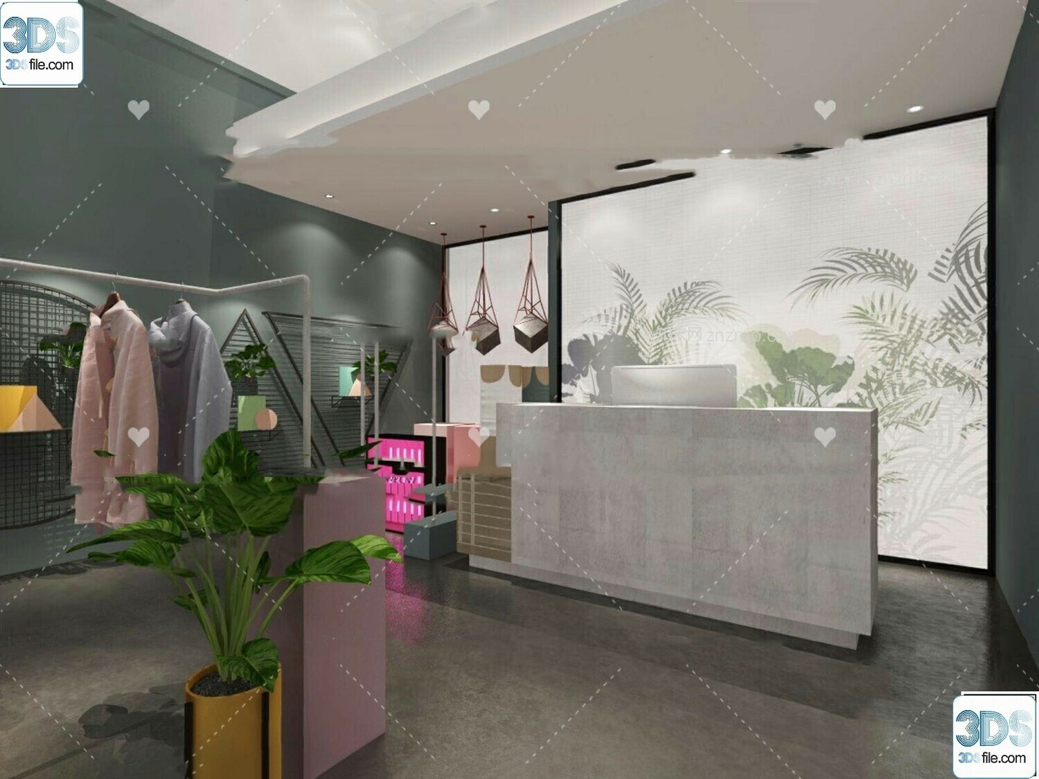 62 Fashion Shop Design 3D Models vol.06 - Vray
