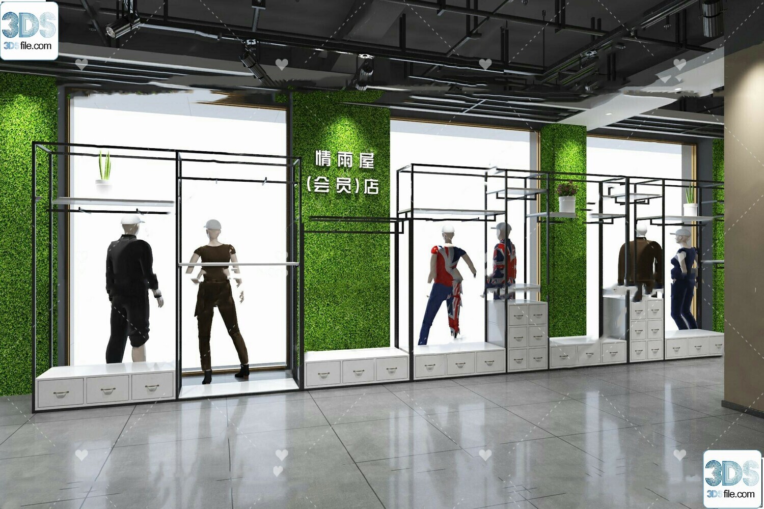 62 Fashion Shop Design 3D Models vol.06 - Vray