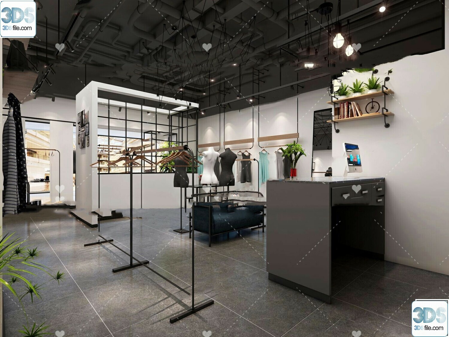 62 Fashion Shop Design 3D Models vol.06 - Vray