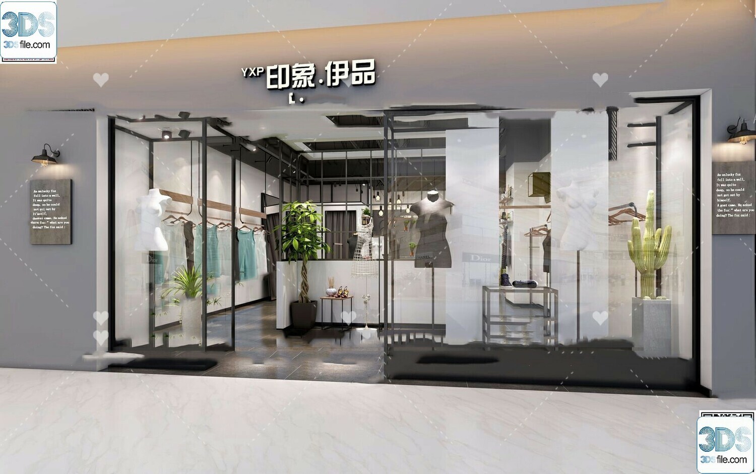 62 Fashion Shop Design 3D Models vol.06 - Vray
