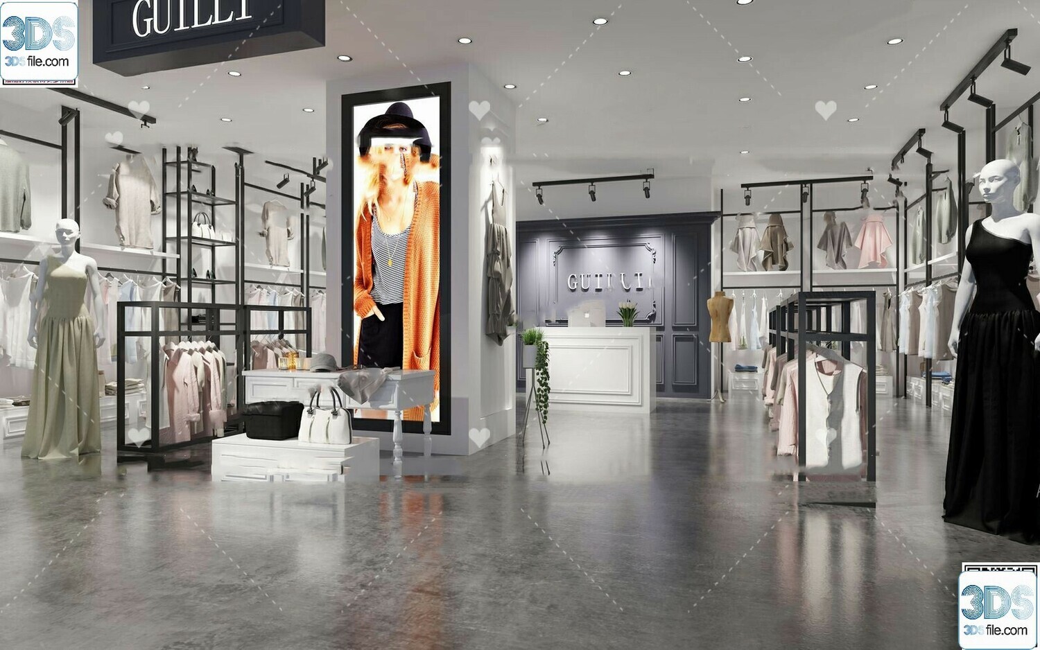 62 Fashion Shop Design 3D Models vol.06 - Vray