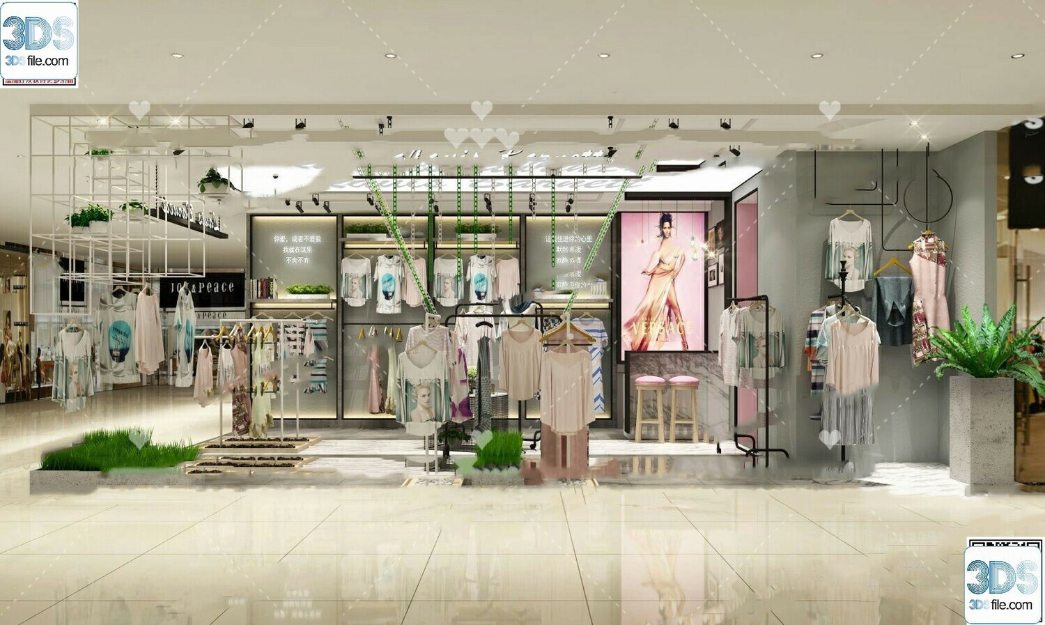 62 Fashion Shop Design 3D Models vol.06 - Vray