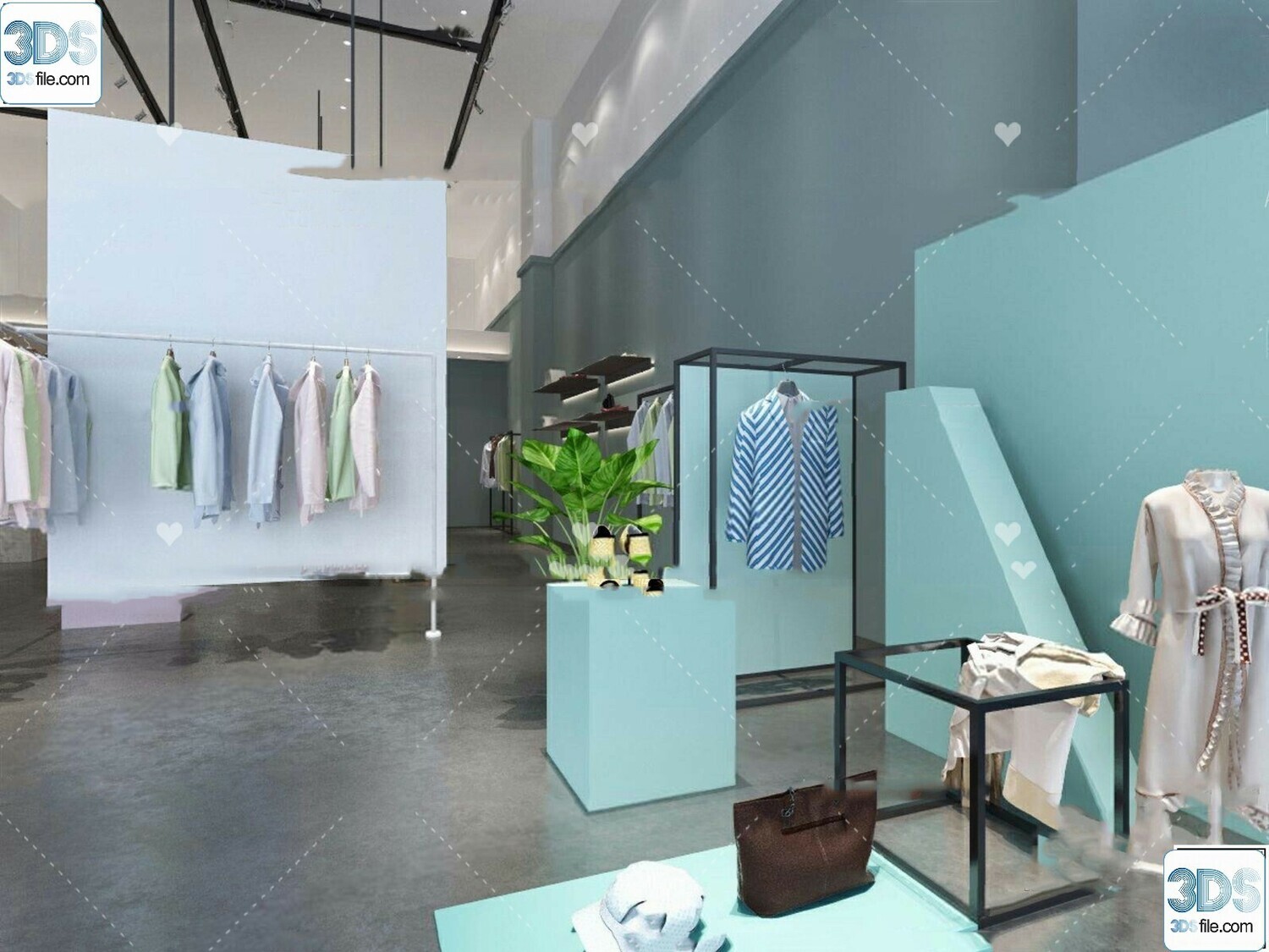 62 Fashion Shop Design 3D Models vol.06 - Vray