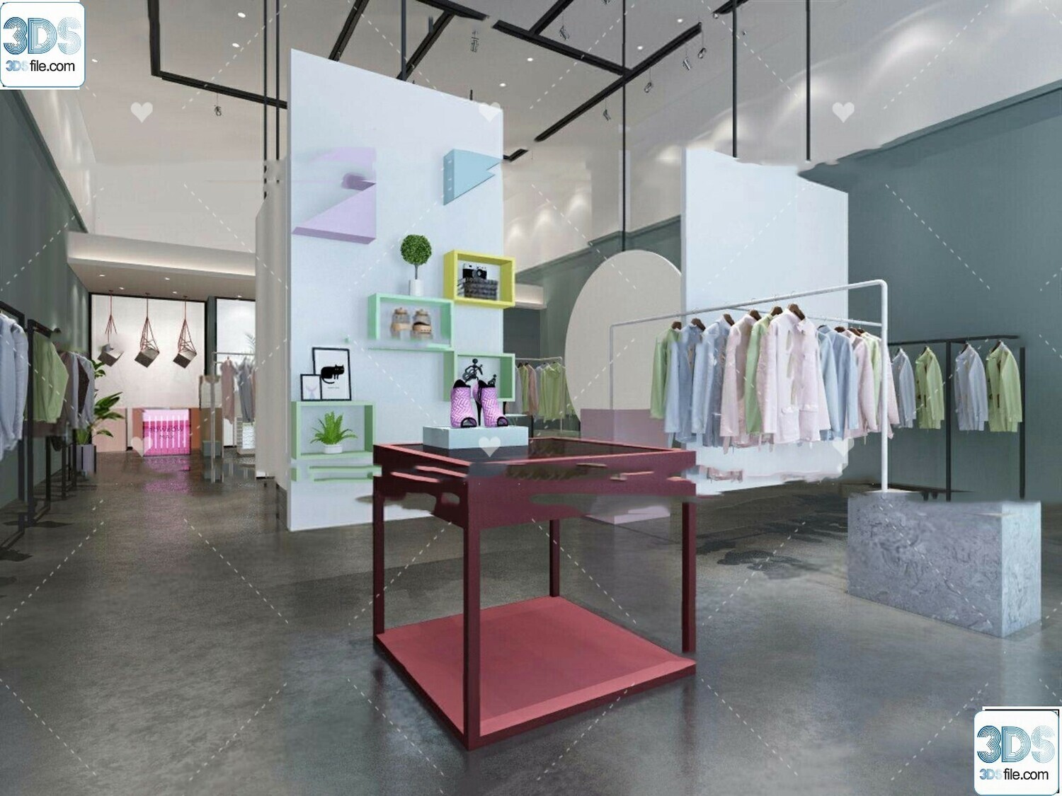 62 Fashion Shop Design 3D Models vol.06 - Vray