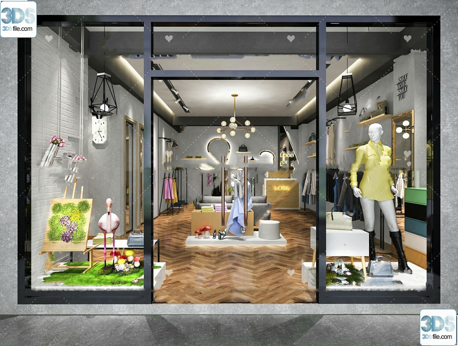 62 Fashion Shop Design 3D Models vol.06 - Vray