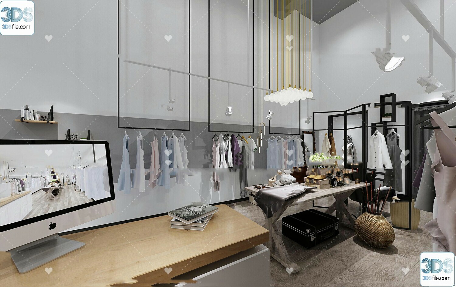 62 Fashion Shop Design 3D Models vol.06 - Vray