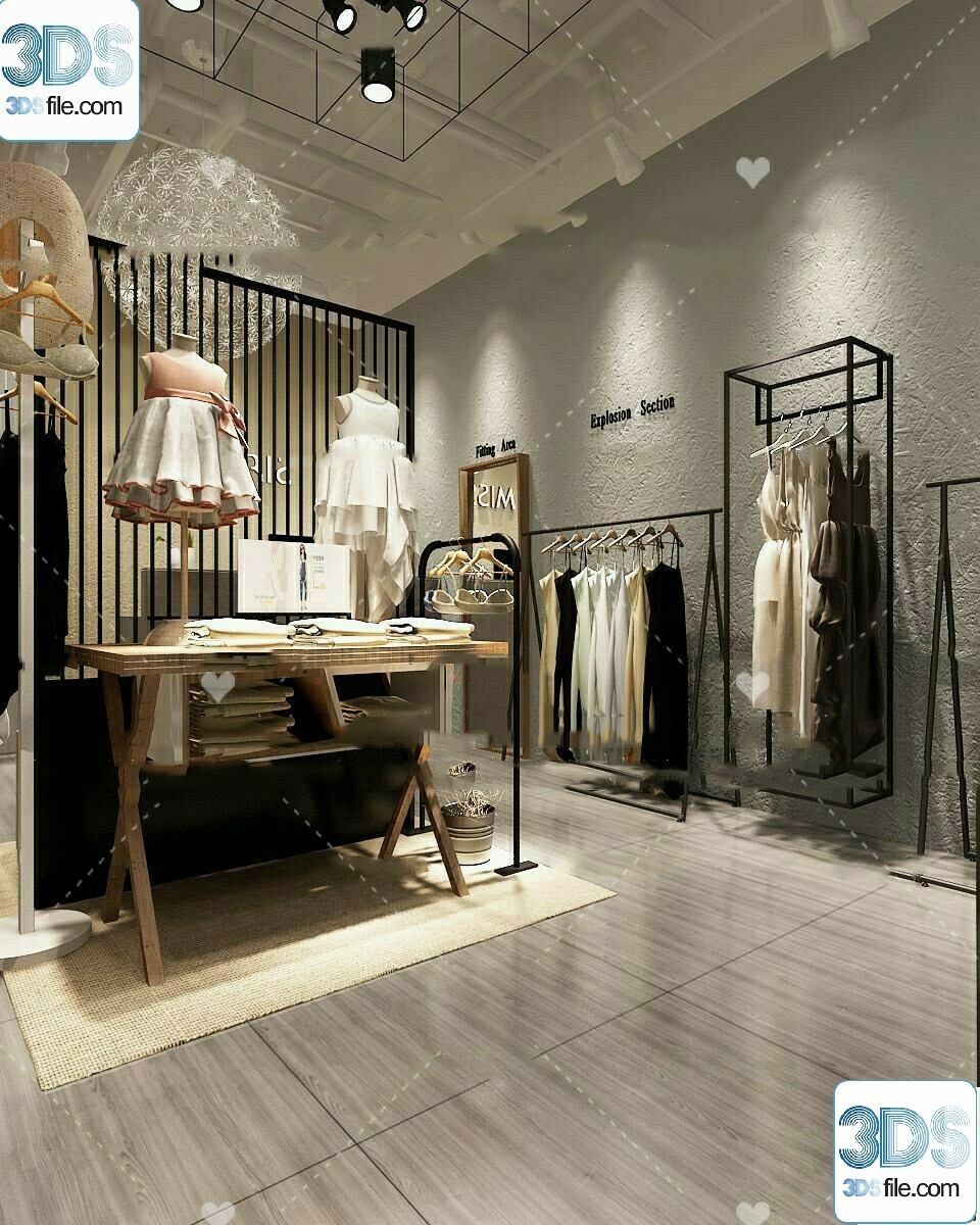 62 Fashion Shop Design 3D Models vol.06 - Vray