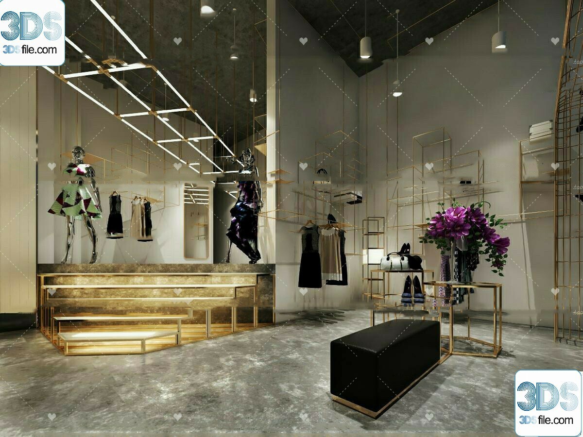 62 Fashion Shop Design 3D Models vol.06 - Vray