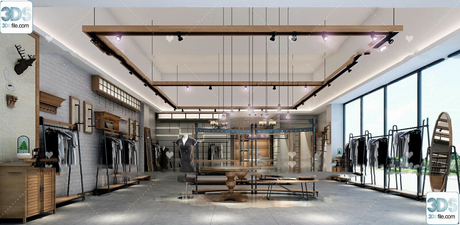 62 Fashion Shop Design 3D Models vol.06 - Vray