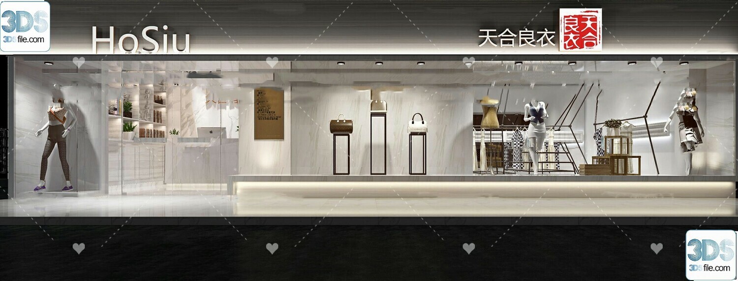 62 Fashion Shop Design 3D Models vol.06 - Vray