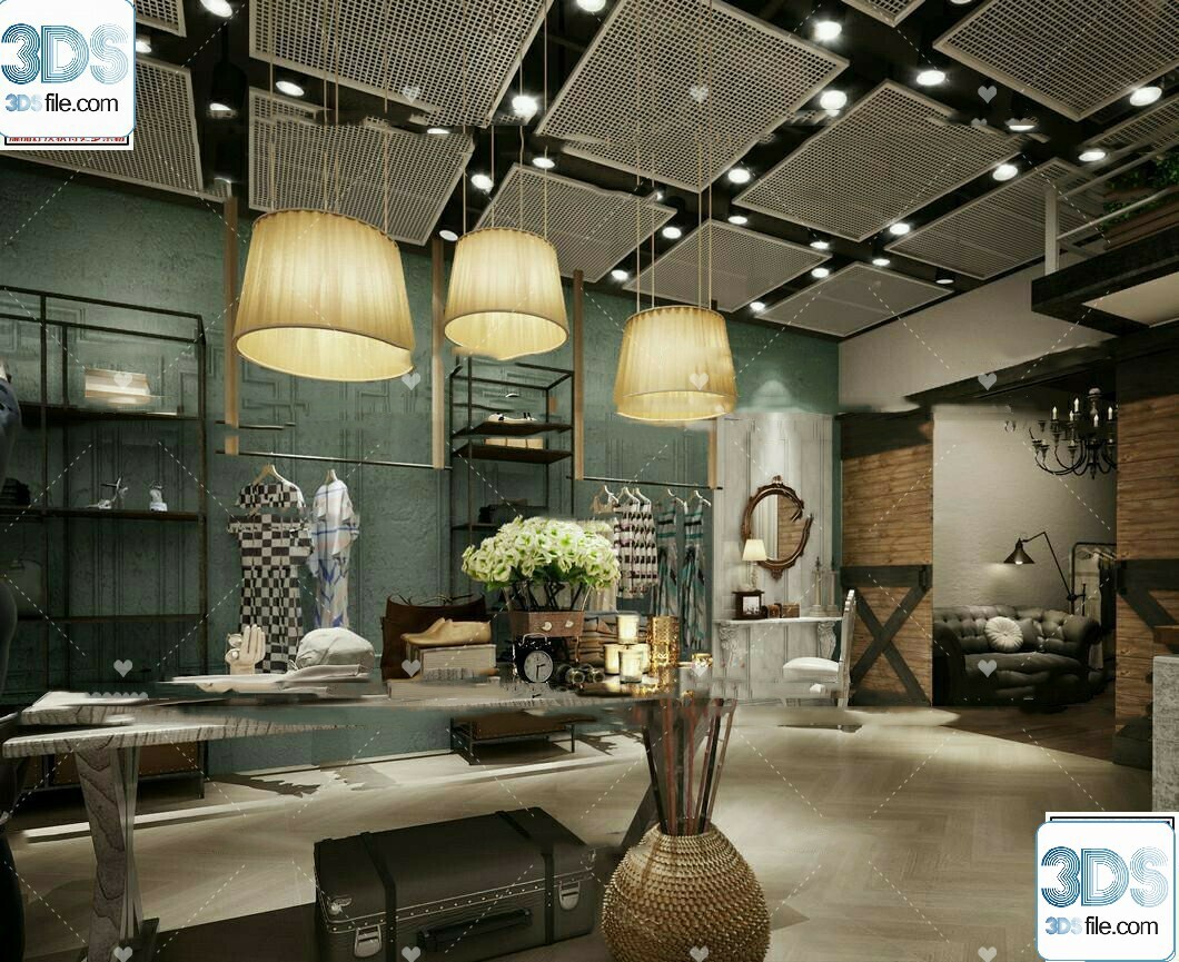 62 Fashion Shop Design 3D Models vol.06 - Vray