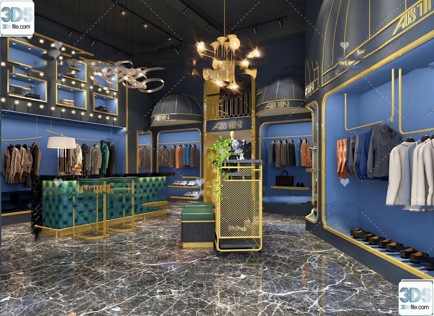 62 Fashion Shop Design 3D Models vol.06 - Vray