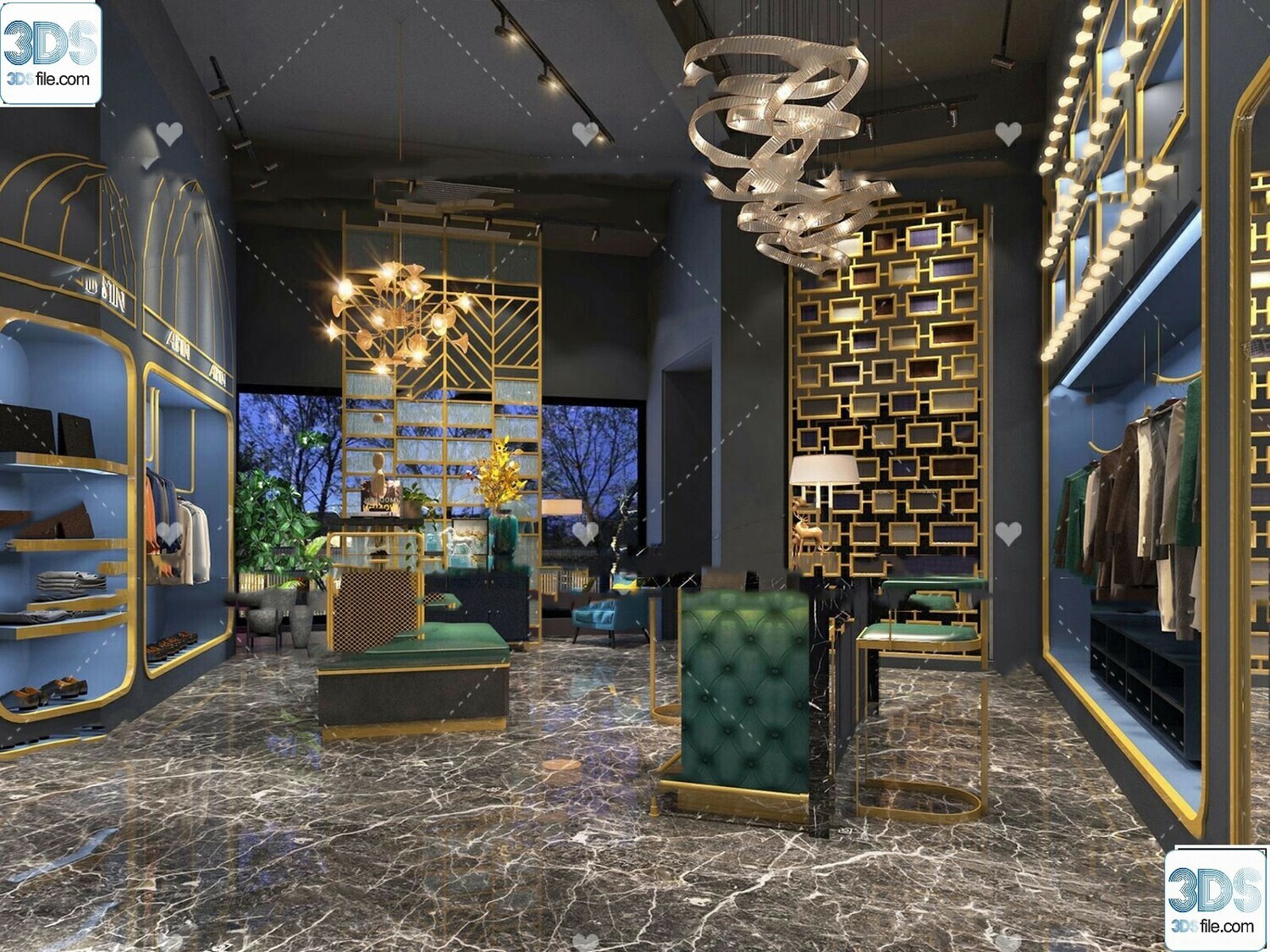 62 Fashion Shop Design 3D Models vol.06 - Vray
