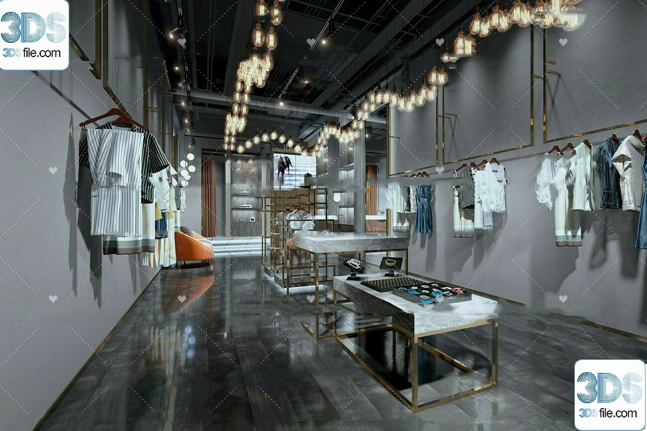 62 Fashion Shop Design 3D Models vol.06 - Vray