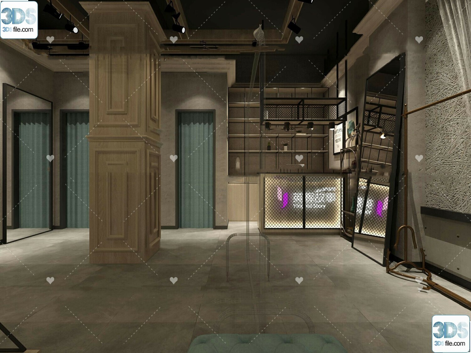 62 Fashion Shop Design 3D Models vol.06 - Vray
