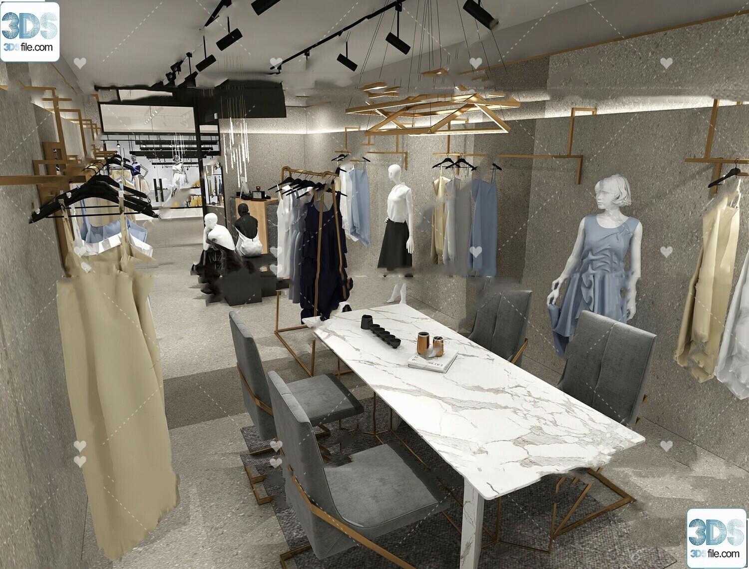 62 Fashion Shop Design 3D Models vol.06 - Vray
