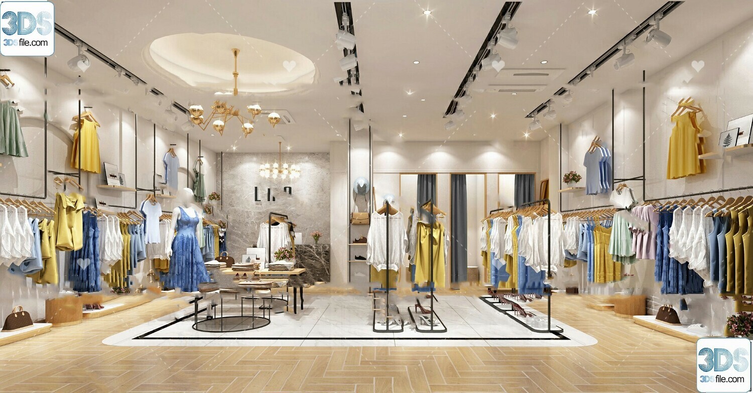 62 Fashion Shop Design 3D Models vol.06 - Vray