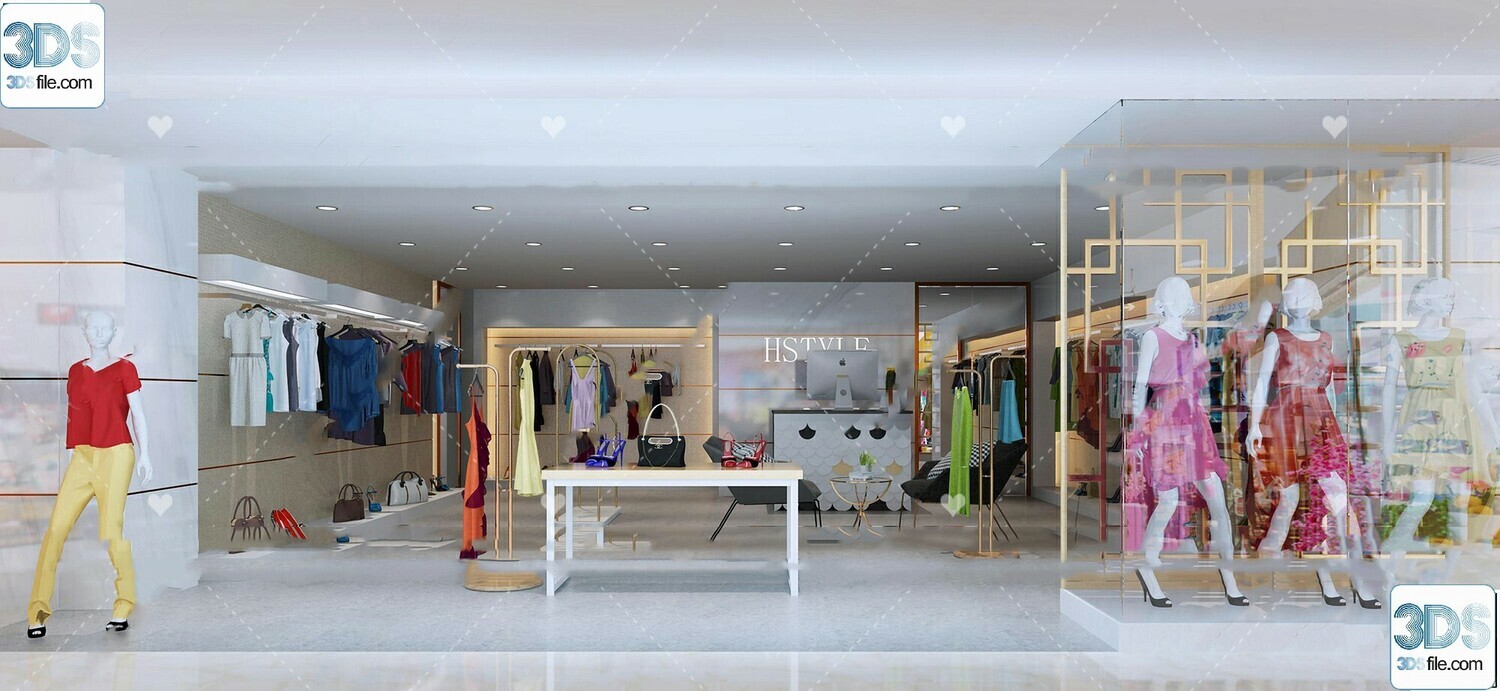 62 Fashion Shop Design 3D Models vol.06 - Vray