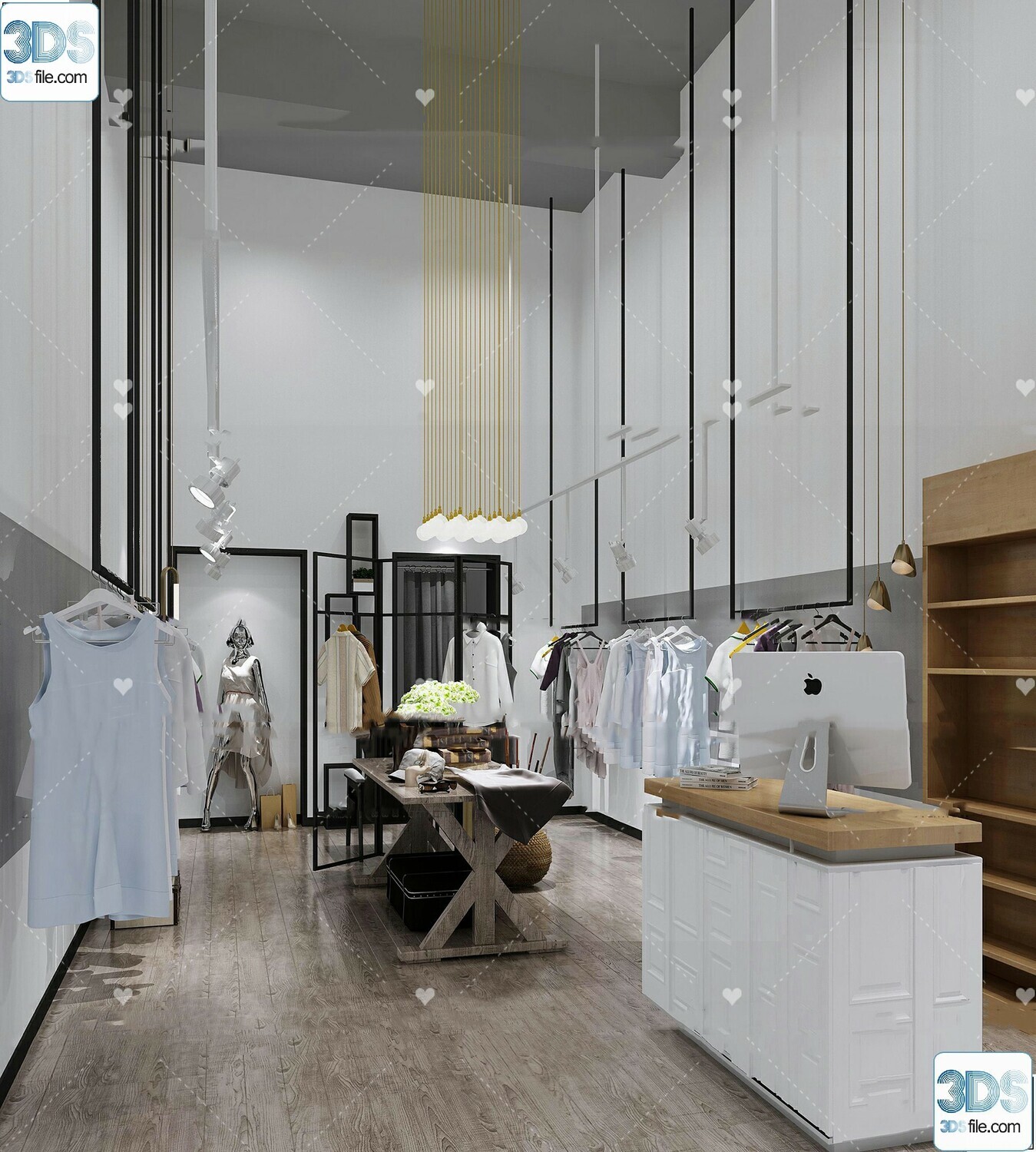 62 Fashion Shop Design 3D Models vol.06 - Vray