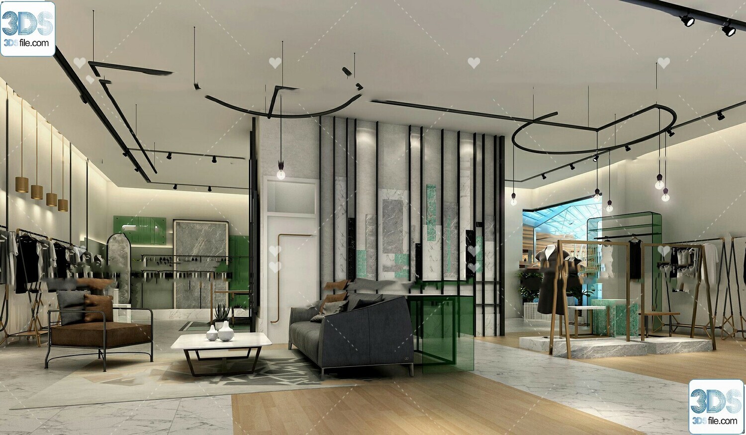62 Fashion Shop Design 3D Models vol.06 - Vray