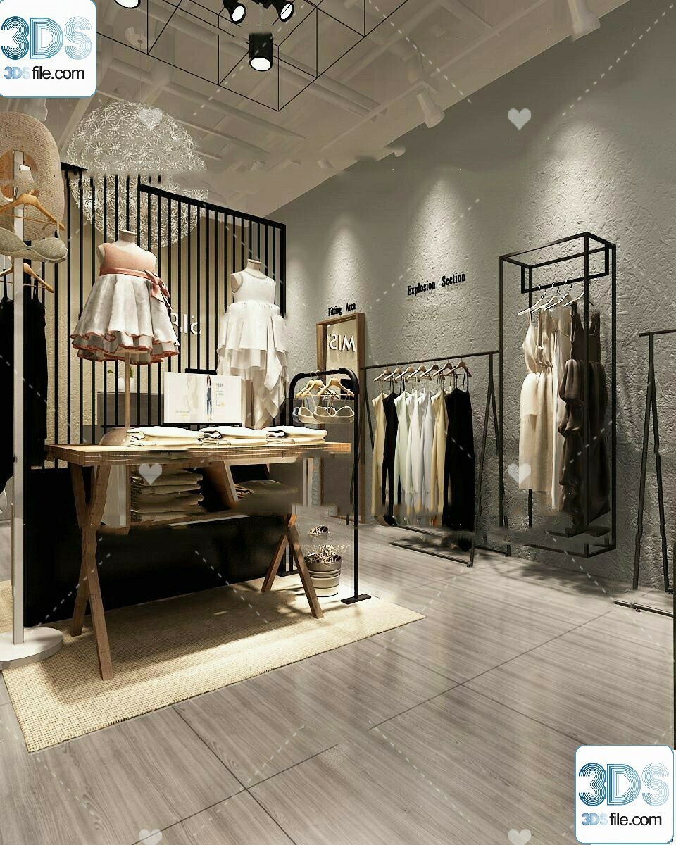 62 Fashion Shop Design 3D Models vol.06 - Vray