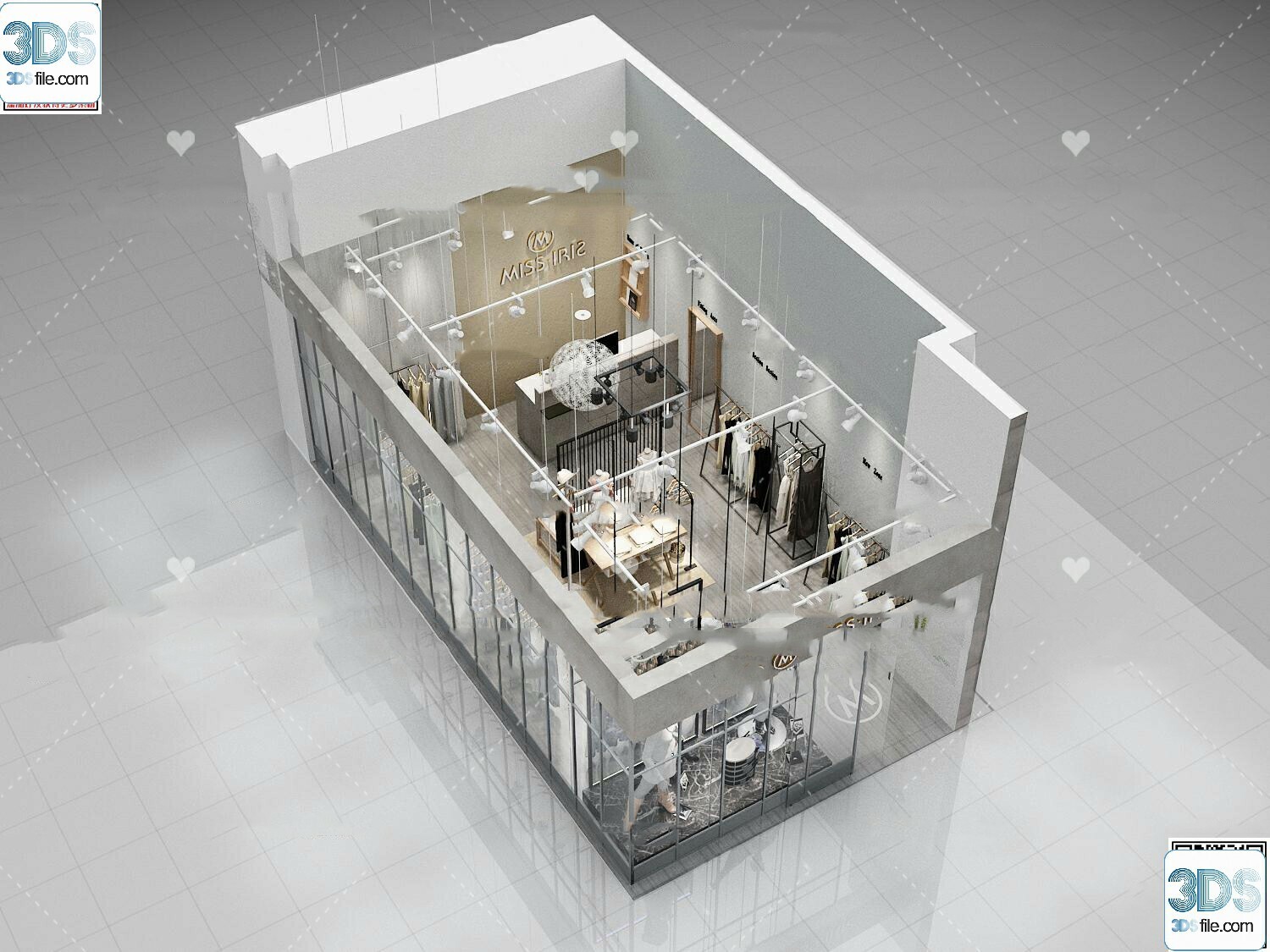 62 Fashion Shop Design 3D Models vol.06 - Vray