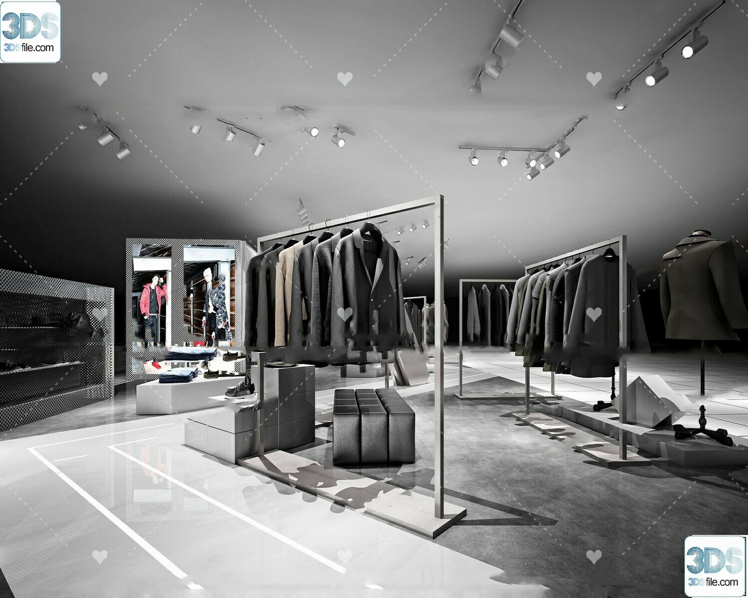 62 Fashion Shop Design 3D Models vol.06 - Vray