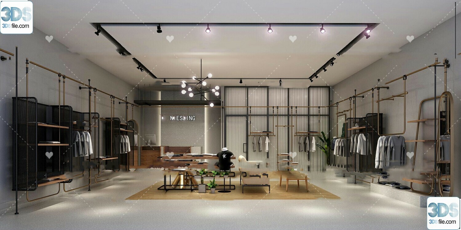 62 Fashion Shop Design 3D Models vol.06 - Vray