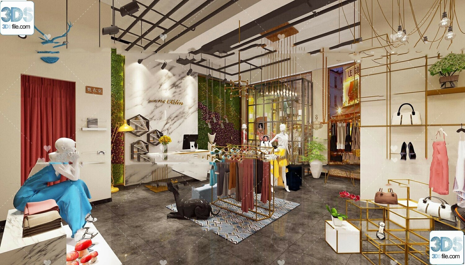 62 Fashion Shop Design 3D Models vol.06 - Vray