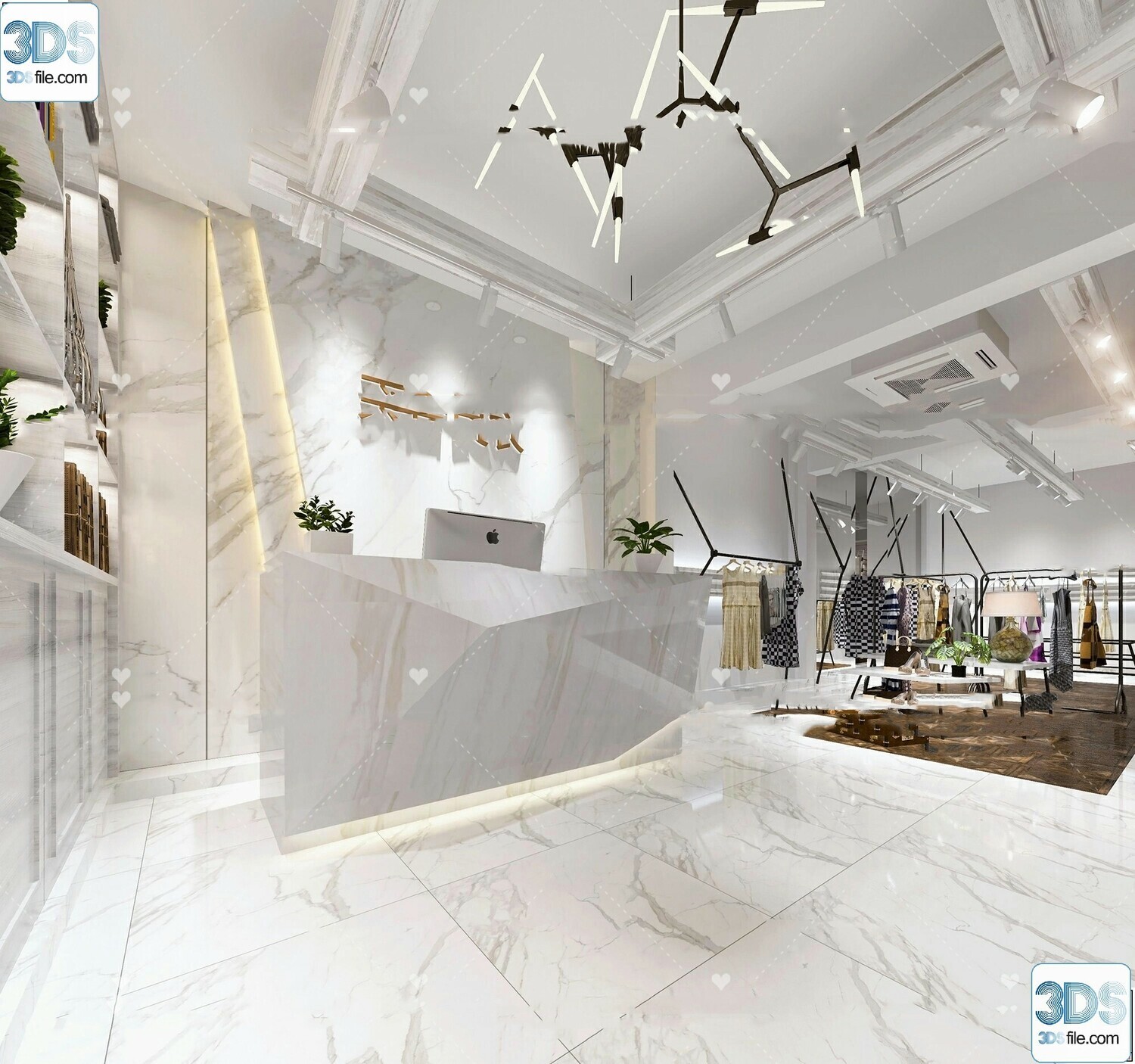 62 Fashion Shop Design 3D Models vol.06 - Vray