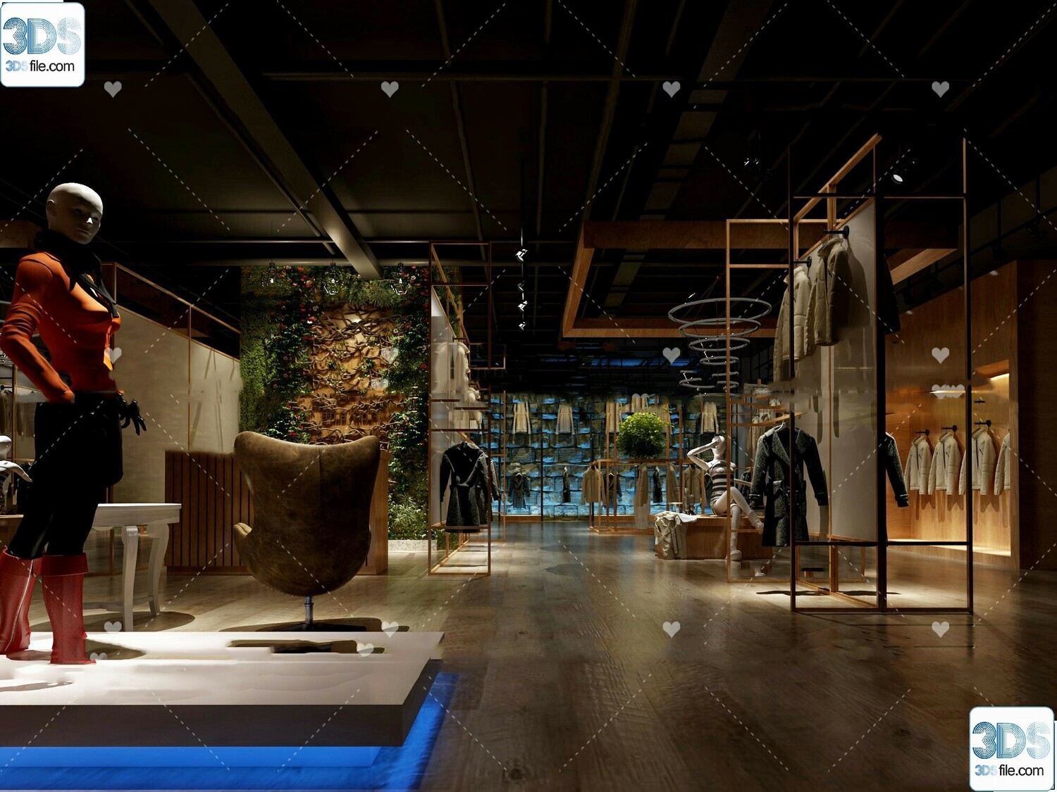 62 Fashion Shop Design 3D Models vol.06 - Vray