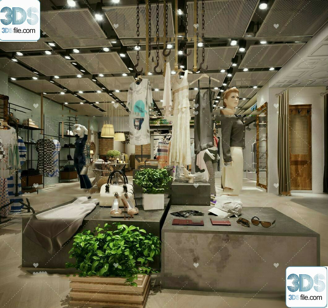 62 Fashion Shop Design 3D Models vol.06 - Vray