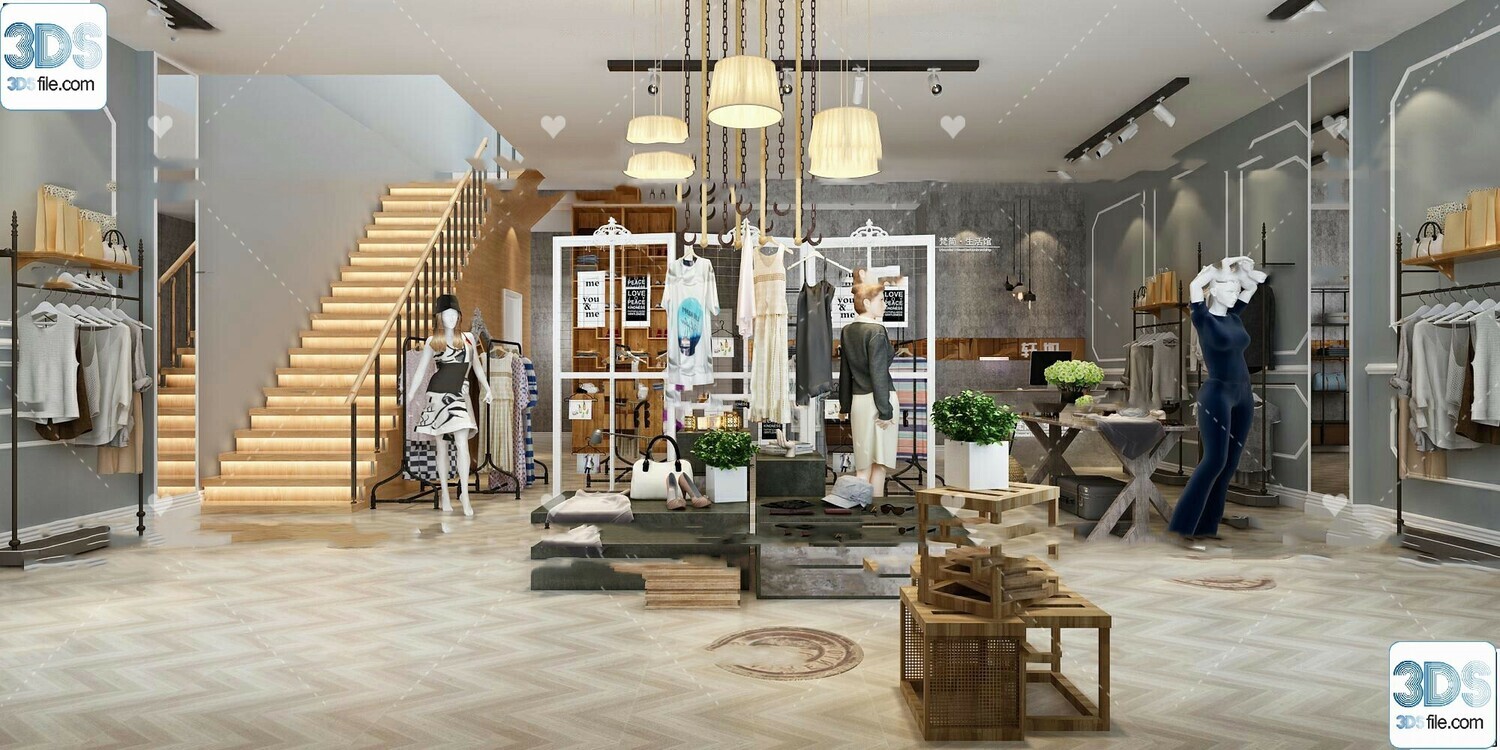62 Fashion Shop Design 3D Models vol.06 - Vray