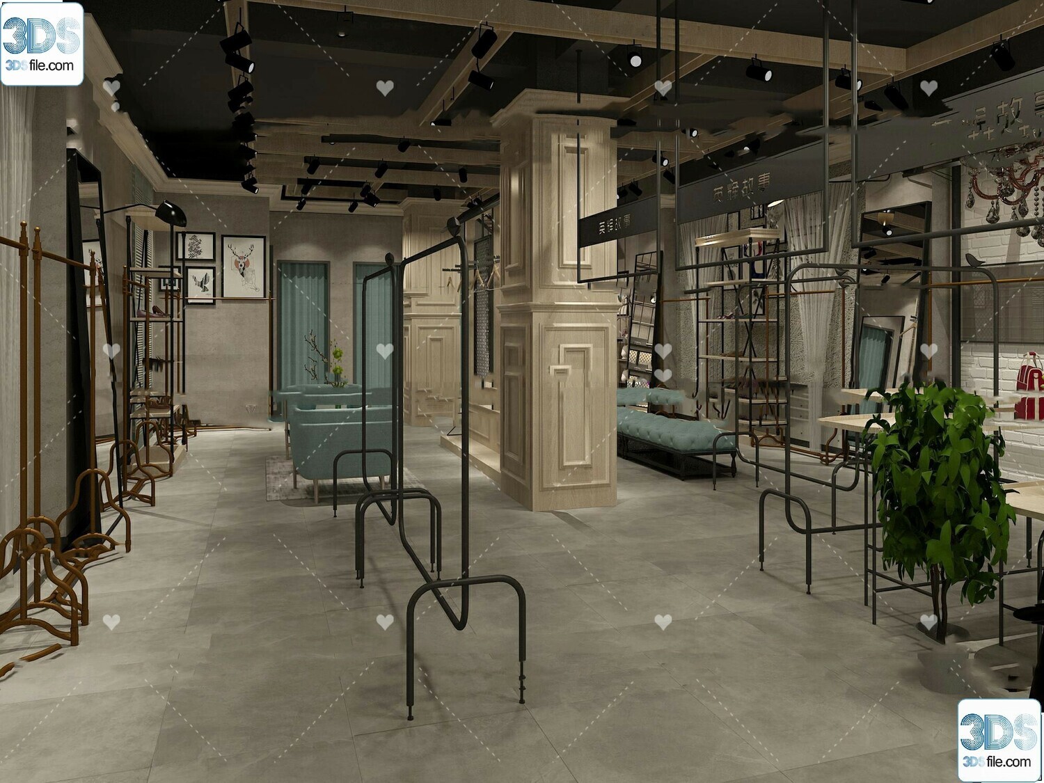 62 Fashion Shop Design 3D Models vol.06 - Vray