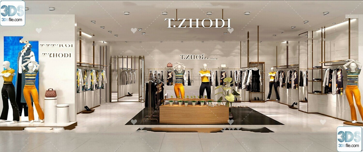 62 Fashion Shop Design 3D Models vol.06 - Vray