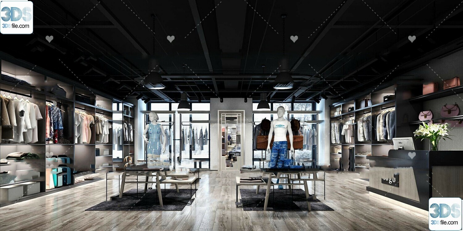 62 Fashion Shop Design 3D Models vol.06 - Vray