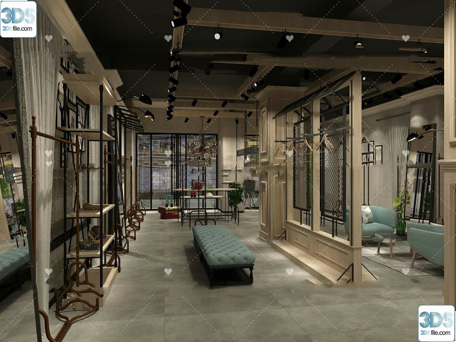 62 Fashion Shop Design 3D Models vol.06 - Vray