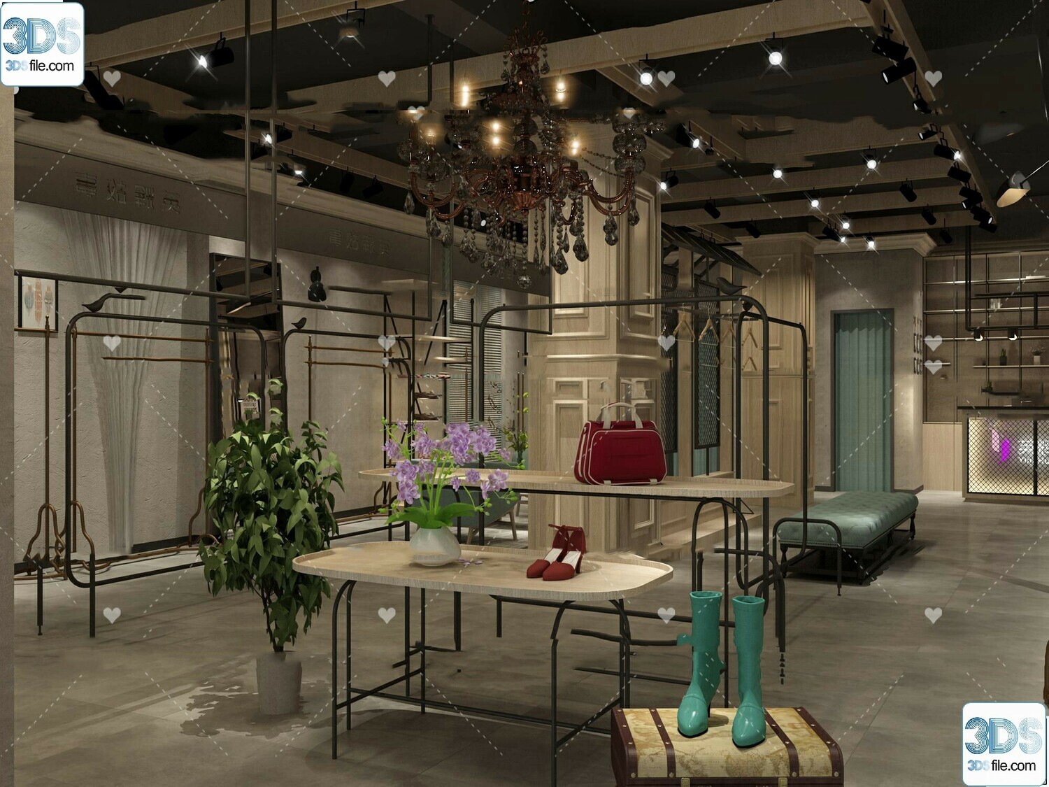 62 Fashion Shop Design 3D Models vol.06 - Vray