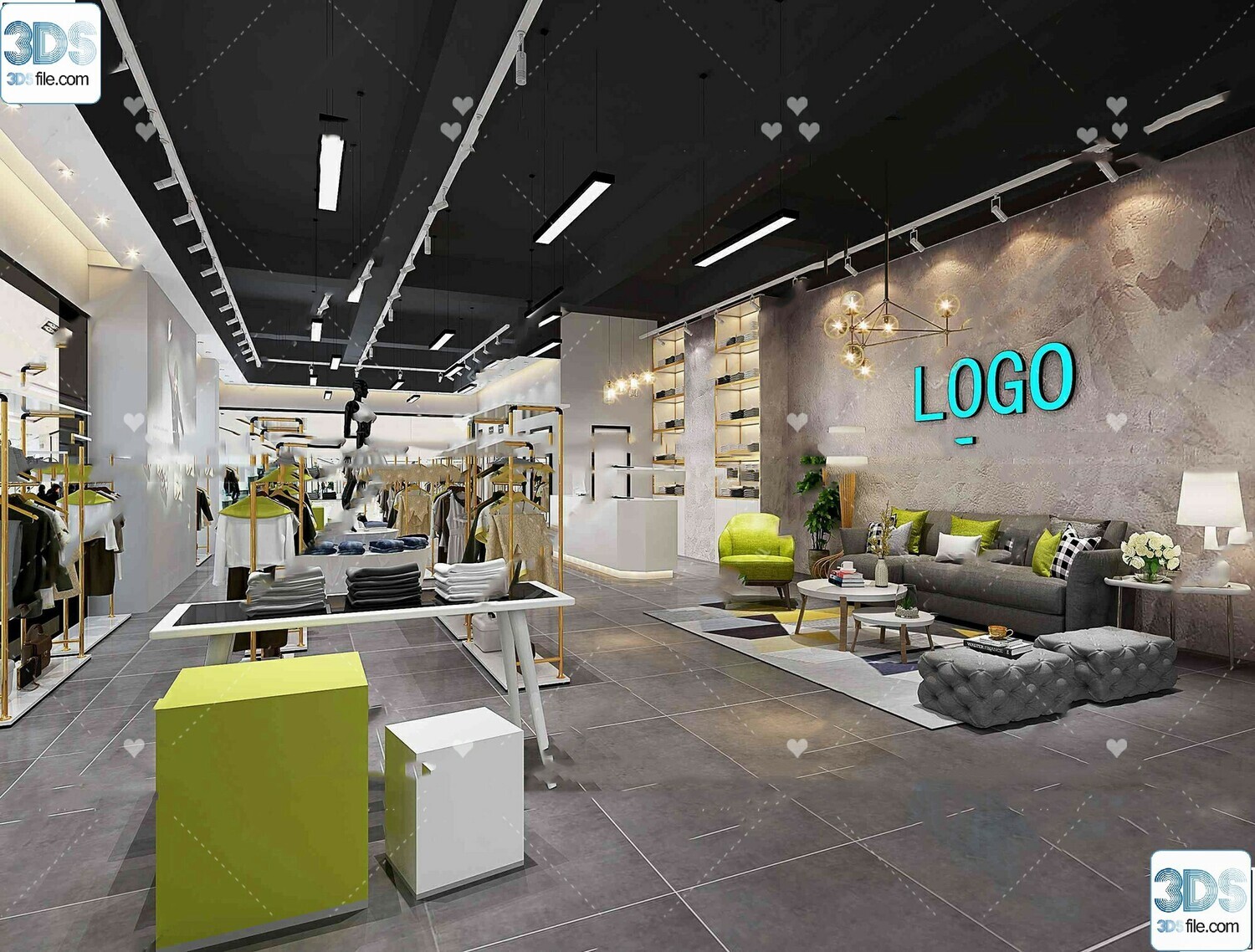 62 Fashion Shop Design 3D Models vol.06 - Vray