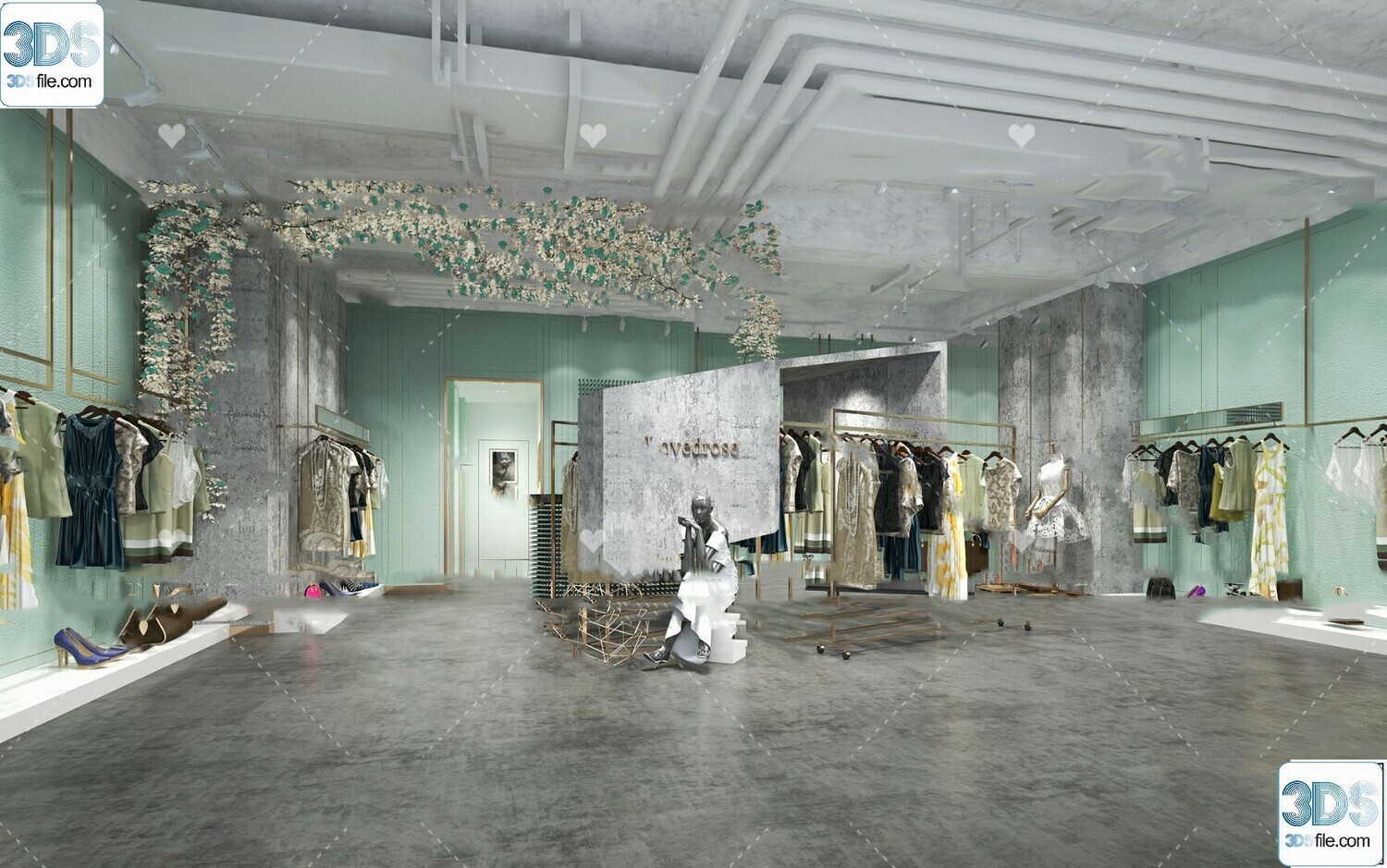 62 Fashion Shop Design 3D Models vol.06 - Vray