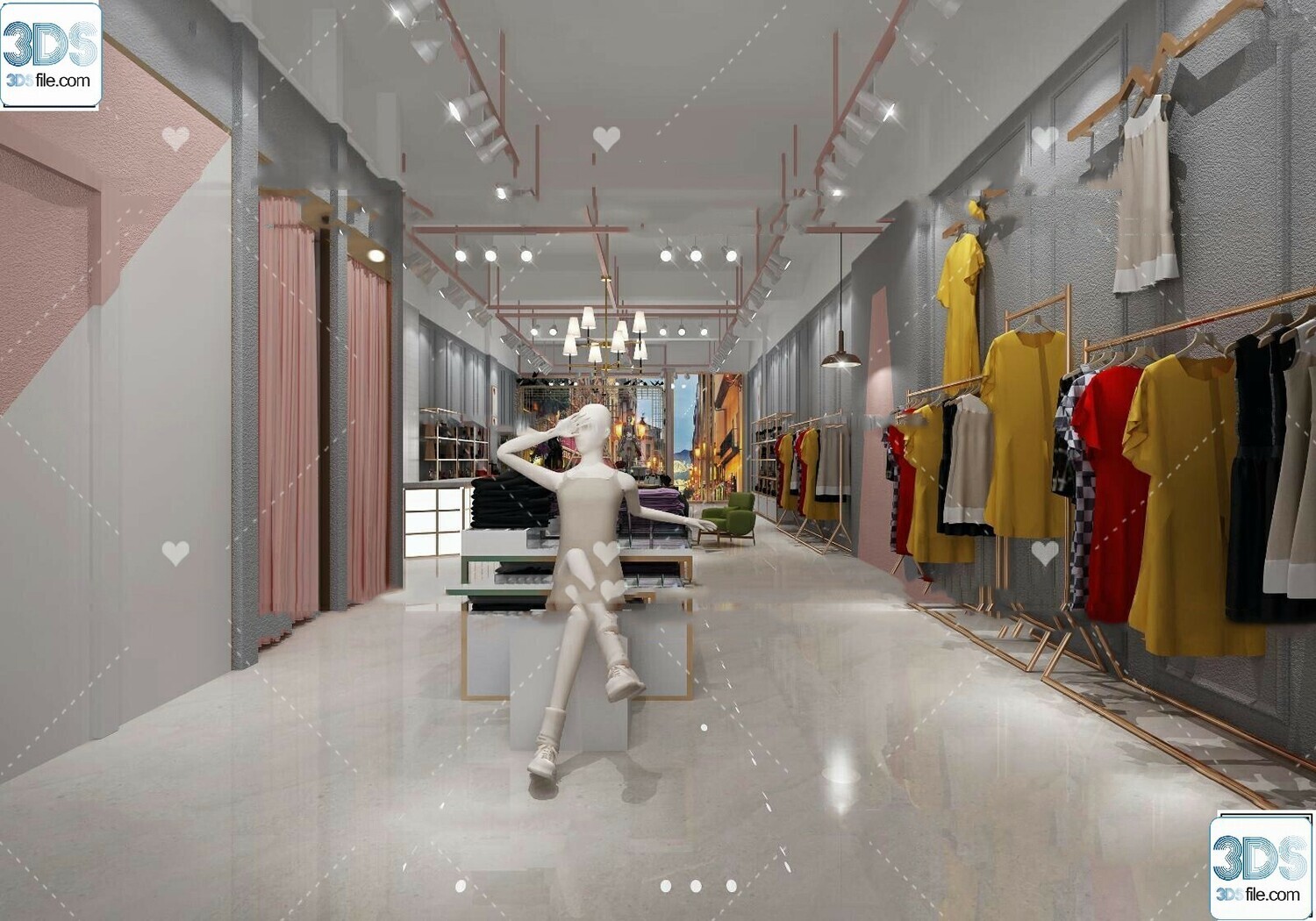 62 Fashion Shop Design 3D Models vol.06 - Vray